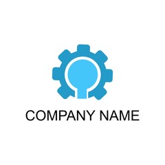 Cogwheel and development logo template