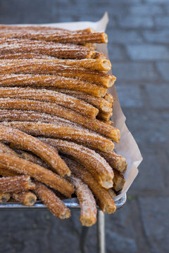 Churros from a street vendor in Guanajuato, Mexico.
