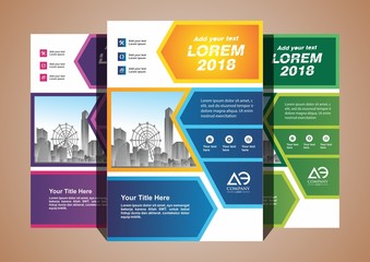 cover, layout, brochure, magazine, catalog for annual report with 3 color