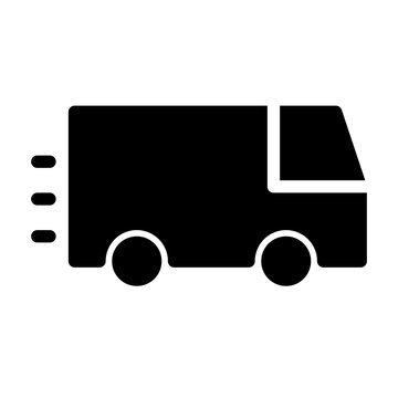 Express Delivery Truck Logistics Goods Carry Factory vector icon
