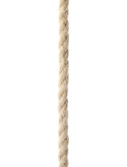 Hemp rope on white background. Organic material