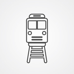 Train vector icon sign symbol