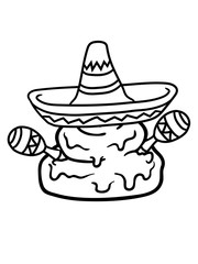 party sombrero tanzen mexikaner mexiko südamerika scheiße kot ekelig gesicht haufen häufchen kacke comic cartoon design clipart lachen gestank