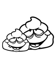 pärchen paar 2 freunde team kind eltern familie mama papa kot scheiße ekelig gesicht haufen häufchen kacke comic cartoon design clipart lachen gestank © Style-o-Mat-Design