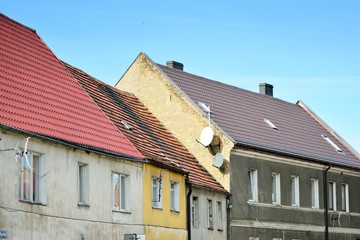 Old traditional houses in a medieval town