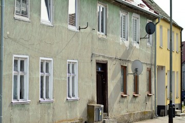 Old traditional houses in a medieval town