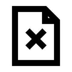 Document File Delete Gui Web vector icon