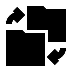 Folder Directory Sync Gui Web vector icon