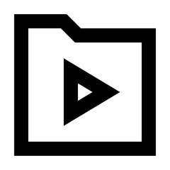 Folder Video Play Media Gui Web vector icon