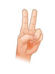 じゃんけんをする手