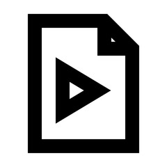 Document File Video Gui Web vector icon