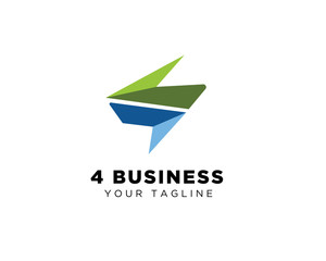 4 initial logo design for modern business
