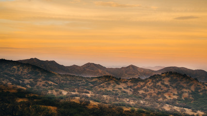 Fototapeta na wymiar Sunset Over the Desert