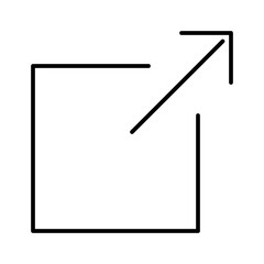 External Link Application Web Interface Software vector icon