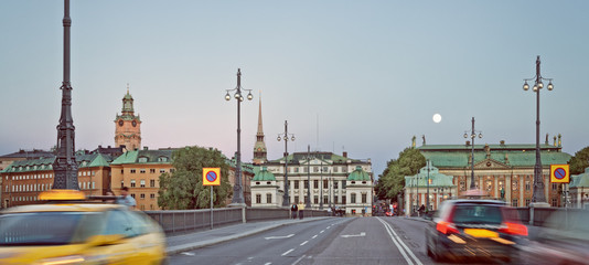 Stockholm Cityscape at sunset