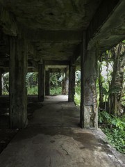 Remains of a World War II Japanese military command centre on Eten Island in Chuuk State (formerly Truk Lagoon), Micronesia