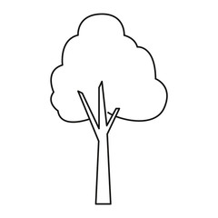 tree outline on white background