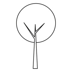 tree outline on white background