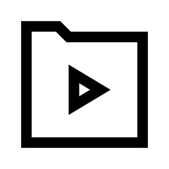 Folder Video Play Media Gui Web vector icon