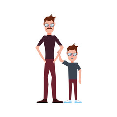 dad and son character fathers day