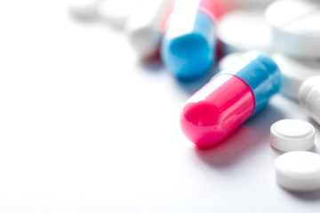 Pharmacy theme, medicine tablets.
