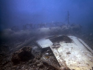 Remains of a World War II Japanese Air Force Nakajima B6N 