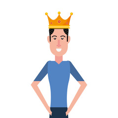 man portrait with crown character