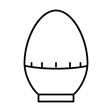 Egg Timer Kitchen Restaurant Food Cooking Meal vector icon