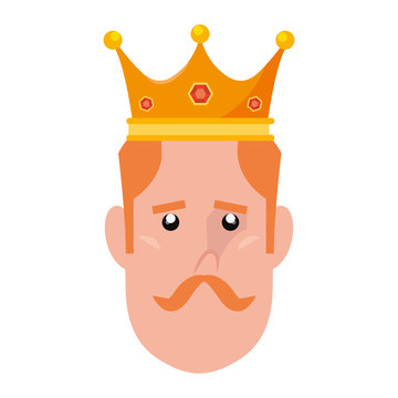 face man with crown