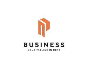Mp orange logo, M logotype, M Business logo