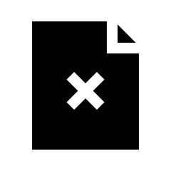 Obraz premium Document File Delete Gui Web vector icon