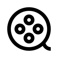 Filmreel Movie Cinema Gui Web vector icon