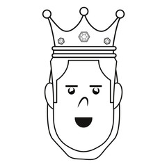 face man with crown