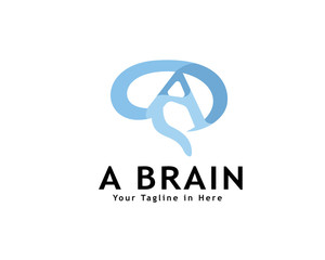 A letter brain logo