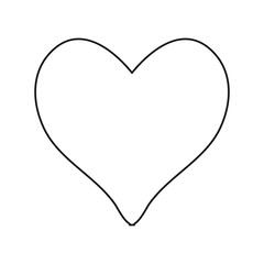 love heart on white background