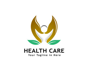 nature health care logo, body massage data logo