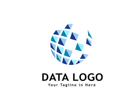 merge globe data logo