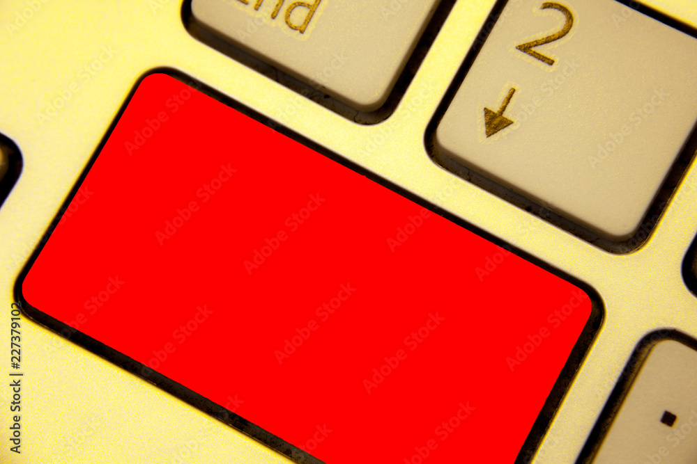 Leinwandbilder Design business concept Empty copy space modern abstract background. Keyboard red key Intention create computer computing reflection document
