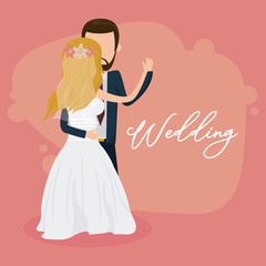 Wedding just married card