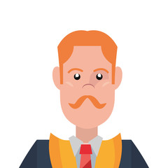 graduate man portrait on white background