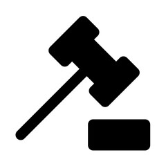 Gavel Justice City Town Map Locations vector icon