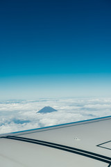 Fototapeta na wymiar blue sky and clouds with Mt.Fuji