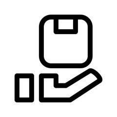 Obraz premium Handle Care Parcel Delivery Secure vector icon