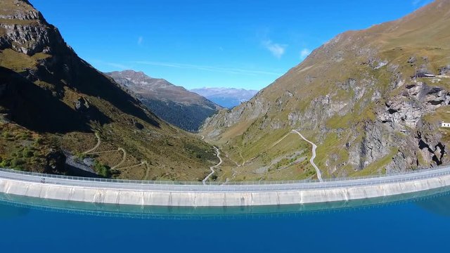 Moiry dam in the Swiss Alps
Aerial shot, autumn colors