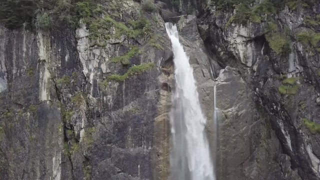 Aerial view of the Pochtenfall in the Bernese Oberland.