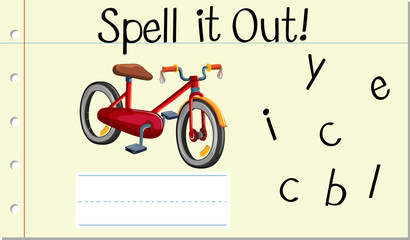 Spell it out bicycle