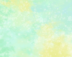 グリーンの雲背景：ペイント