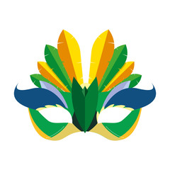 Obraz premium mask with feathers accessory carnival festival