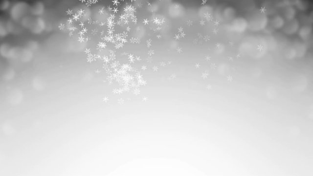Christmas background with snow - - loop, 4K
