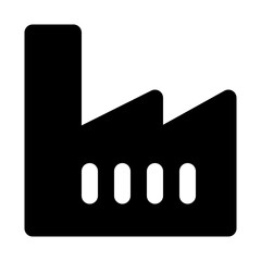 Industry Building Factory Work Business vector icon